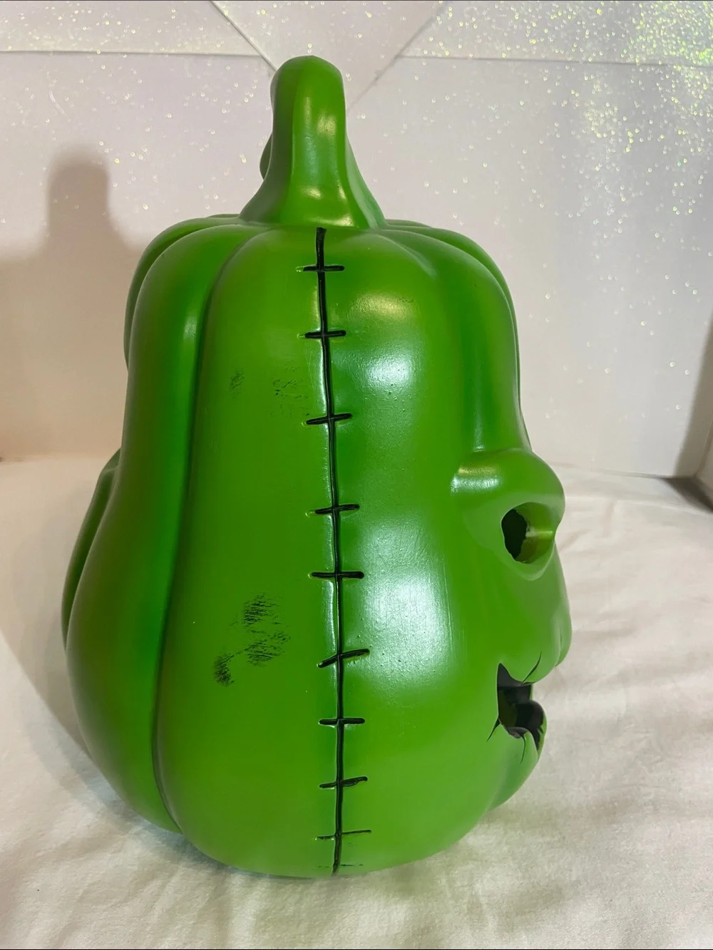 Disney Green Jack-O'-Lantern Ceramic Lantern